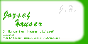 jozsef hauser business card